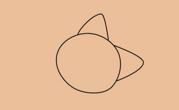 慵懒的小猫简笔画步骤教程