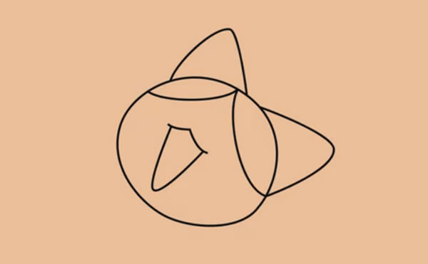 慵懒的小猫简笔画步骤教程