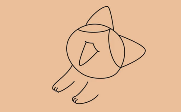 慵懒的小猫简笔画步骤教程