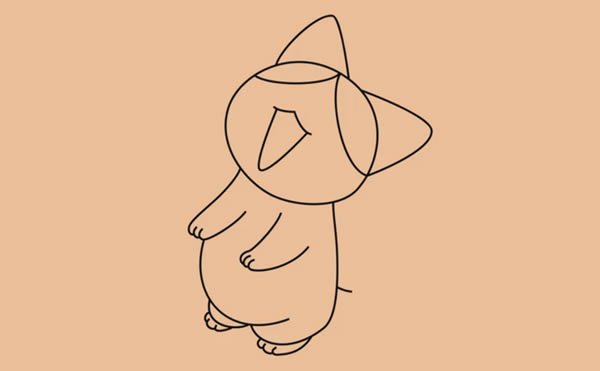 慵懒的小猫简笔画步骤教程