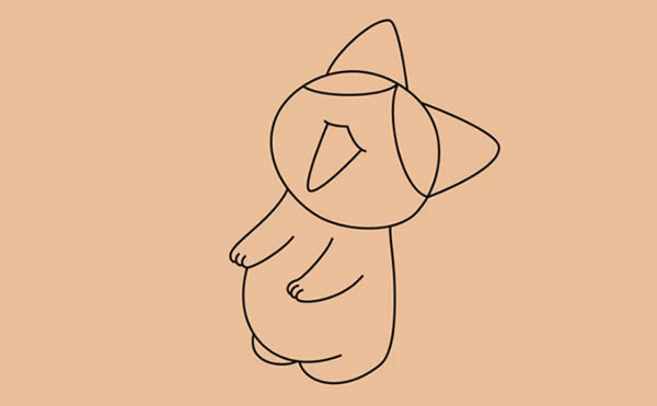 慵懒的小猫简笔画步骤教程