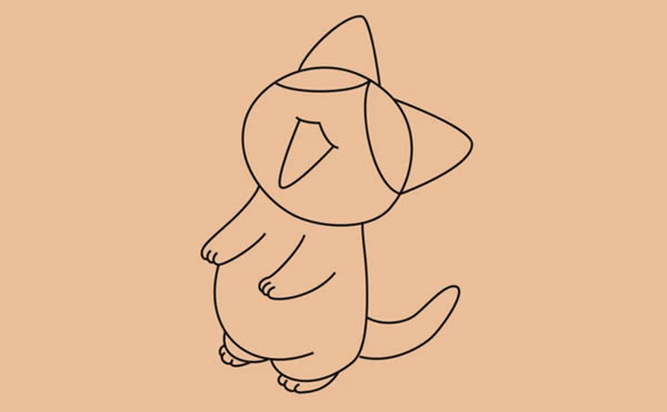 慵懒的小猫简笔画步骤教程