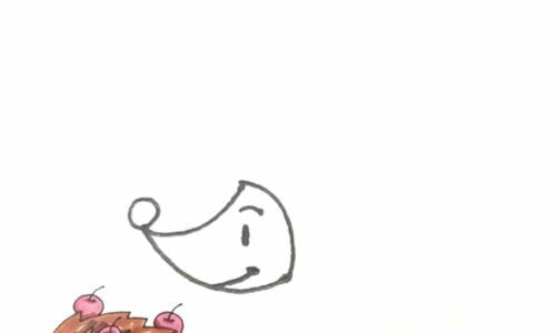 涂色的小刺猬简笔画教程