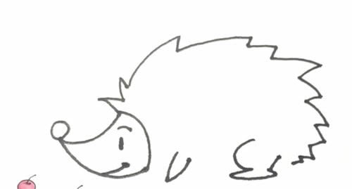 涂色的小刺猬简笔画教程
