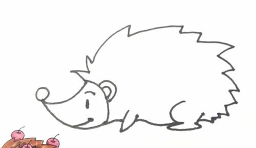 涂色的小刺猬简笔画教程