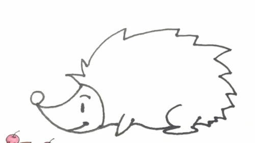 涂色的小刺猬简笔画教程