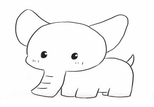 简单可爱的小象怎么画