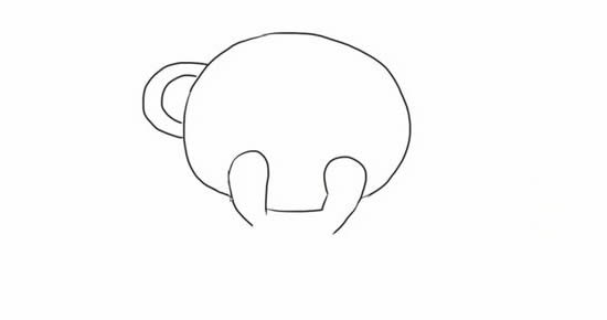 涂色的可爱小熊简笔画教程
