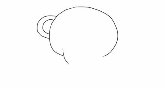 涂色的可爱小熊简笔画教程