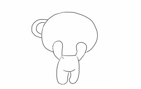 涂色的可爱小熊简笔画教程