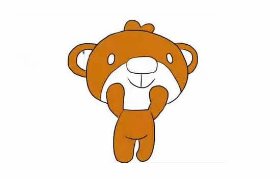 涂色的可爱小熊简笔画教程