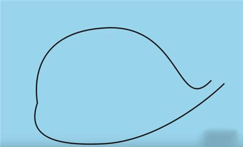 喷出水柱的小鲸鱼怎么画