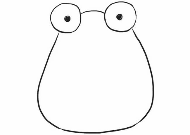 开心的青蛙简笔画教程