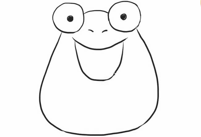 开心的青蛙简笔画教程