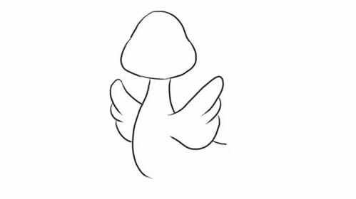 挥动翅膀的小鸭子简笔画