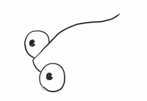 大尾巴金鱼简笔画教程