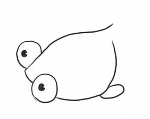 大尾巴金鱼简笔画教程