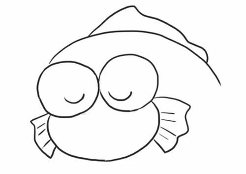 可爱的金鱼简笔画教程