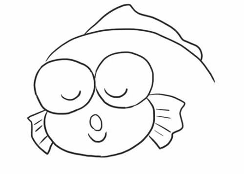可爱的金鱼简笔画教程