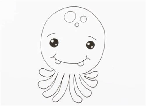 可爱的小章鱼简笔画教程