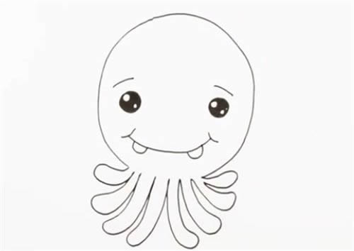 可爱的小章鱼简笔画教程