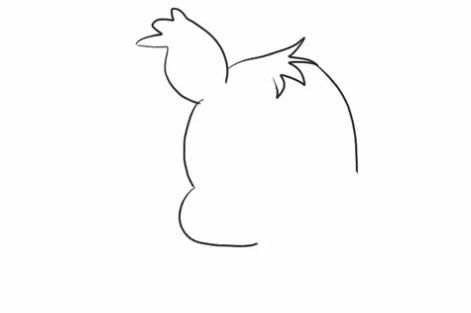 吃坚果的松鼠简笔画步骤