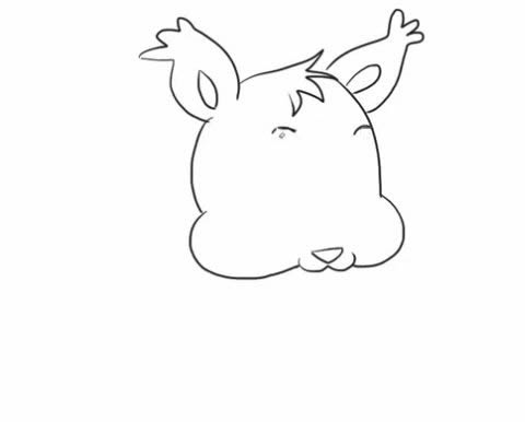 吃坚果的松鼠简笔画步骤