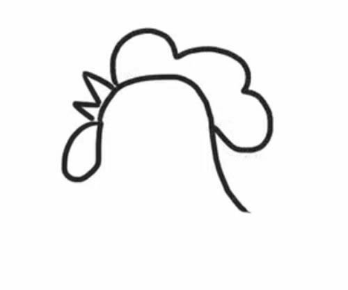 一步步教你画公鸡简笔画