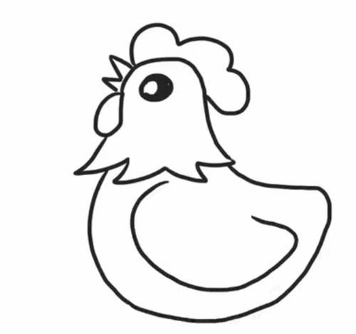 一步步教你画公鸡简笔画