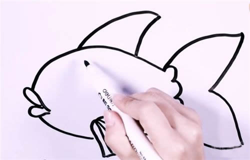 金鱼的简笔画步骤详解