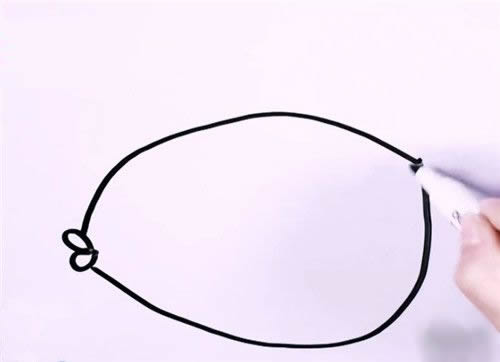 花斑鱼简笔画步骤教程