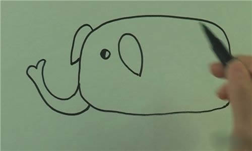 适合幼儿画的大象简笔画