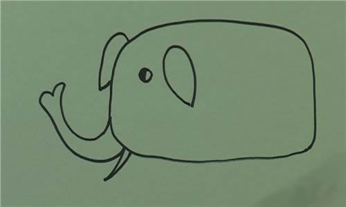 适合幼儿画的大象简笔画