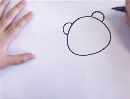 涂色的卡通老虎简笔画步骤