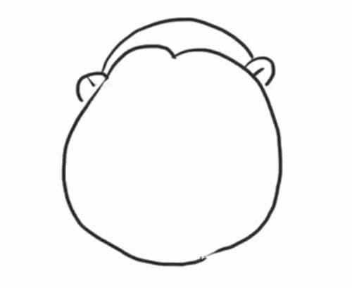 线条很少的猩猩简笔画教程