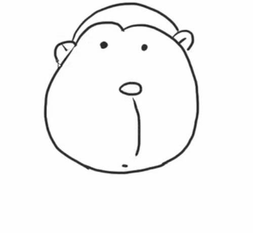 线条很少的猩猩简笔画教程