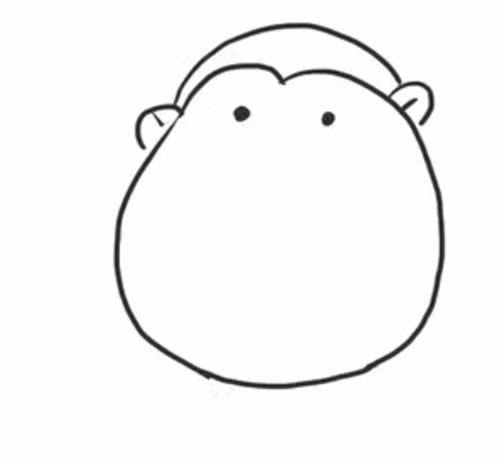 线条很少的猩猩简笔画教程