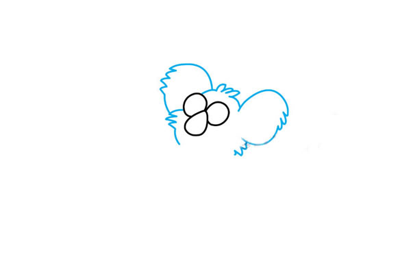 打哈欠的考拉简笔画步骤