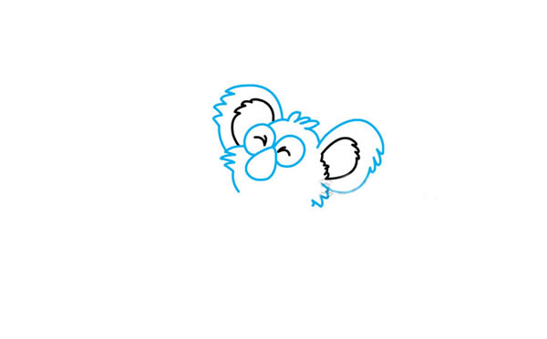 打哈欠的考拉简笔画步骤