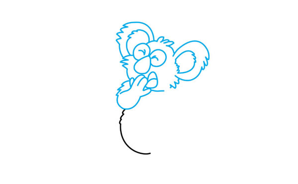 打哈欠的考拉简笔画步骤