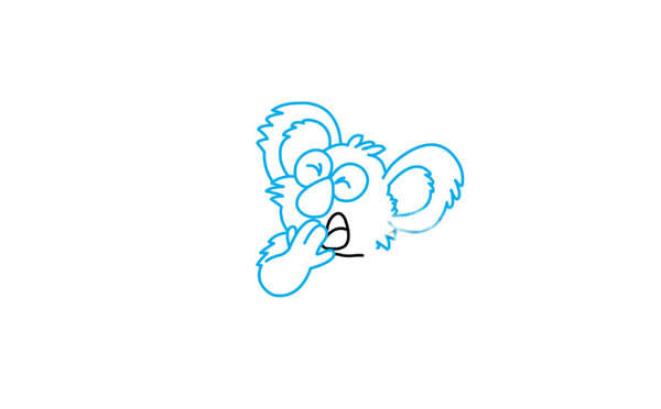 打哈欠的考拉简笔画步骤