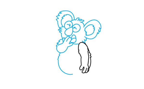 打哈欠的考拉简笔画步骤