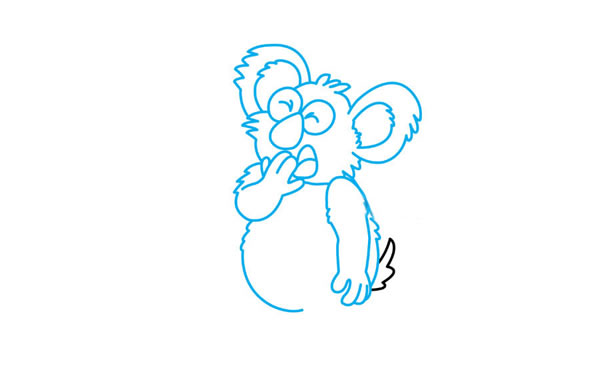 打哈欠的考拉简笔画步骤