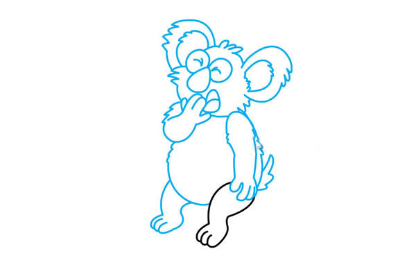打哈欠的考拉简笔画步骤