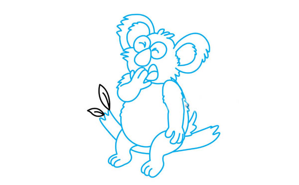 打哈欠的考拉简笔画步骤