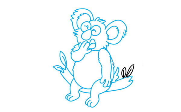 打哈欠的考拉简笔画步骤