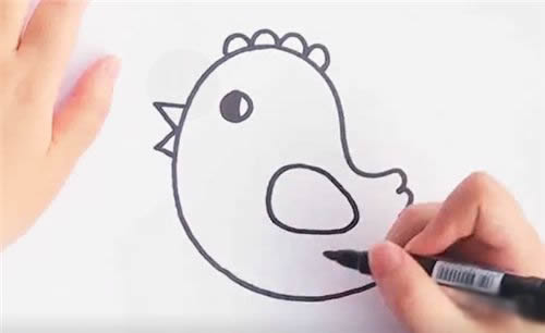 可爱的小黄鸡简笔画步骤教程