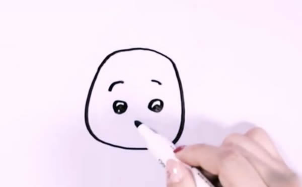 可爱的斑点狗简笔画教程