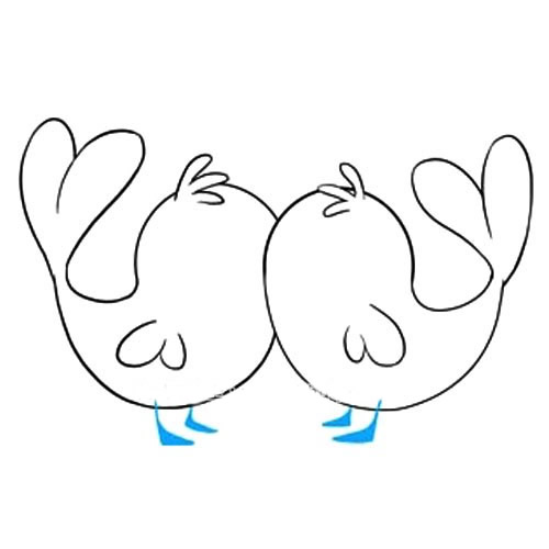 两只爱情鸟简笔画步骤 两只爱情鸟简笔画步骤