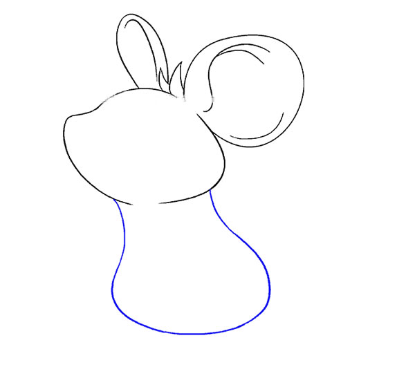 一步步教你画卡通的老鼠